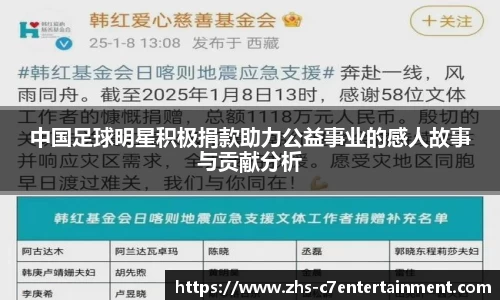 中国足球明星积极捐款助力公益事业的感人故事与贡献分析